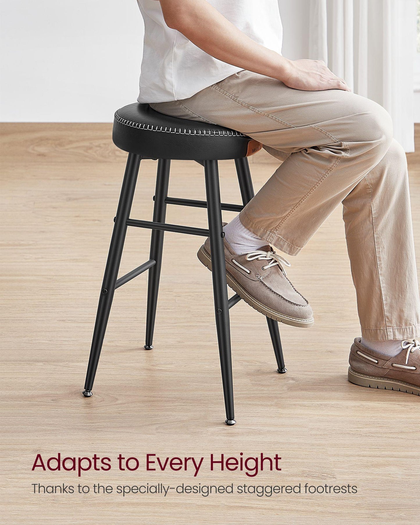 EKHO Collection - Counter Stools Set of 2, Ink Black FredCo
