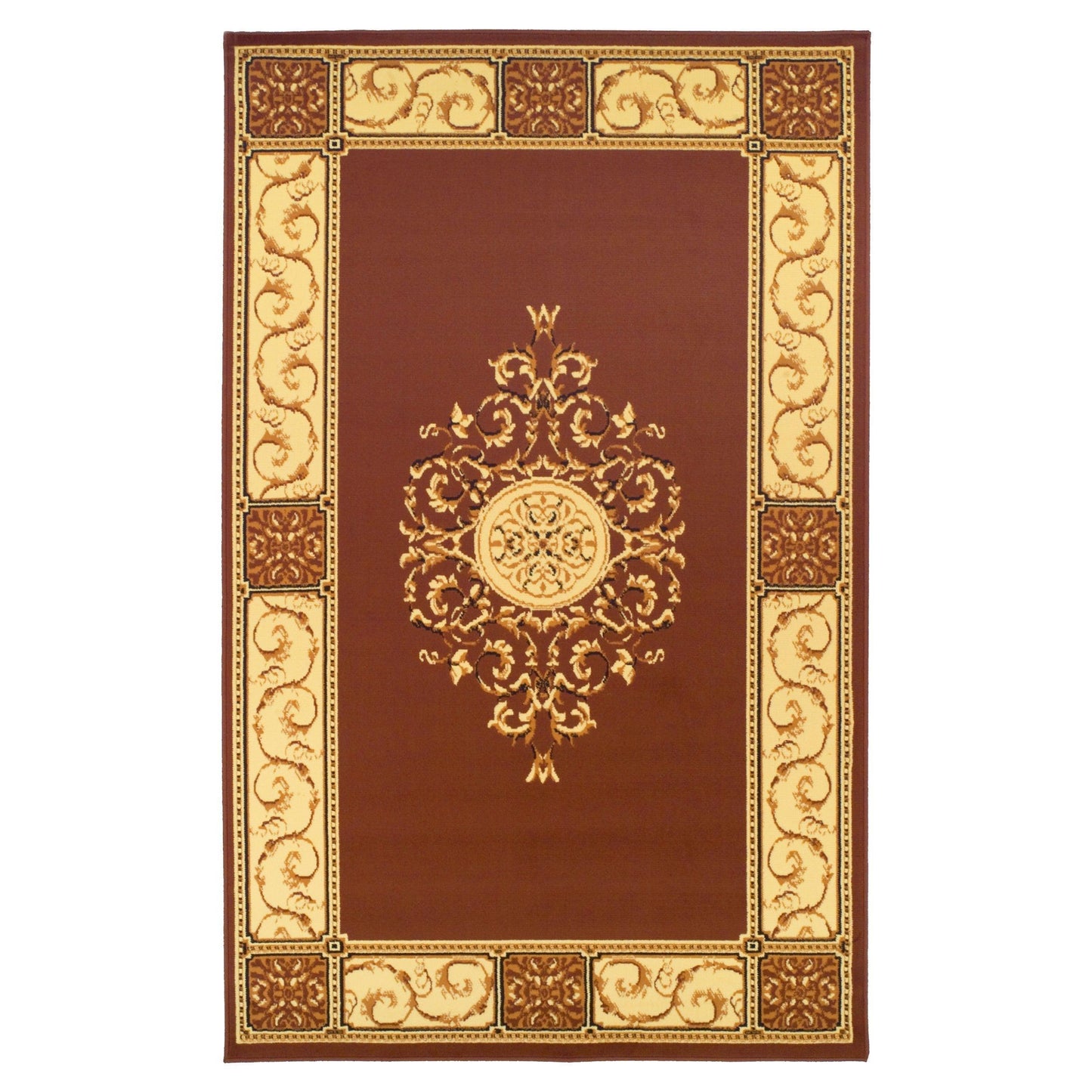 Elegant Vintage Ornamental Medallion Rug FredCo
