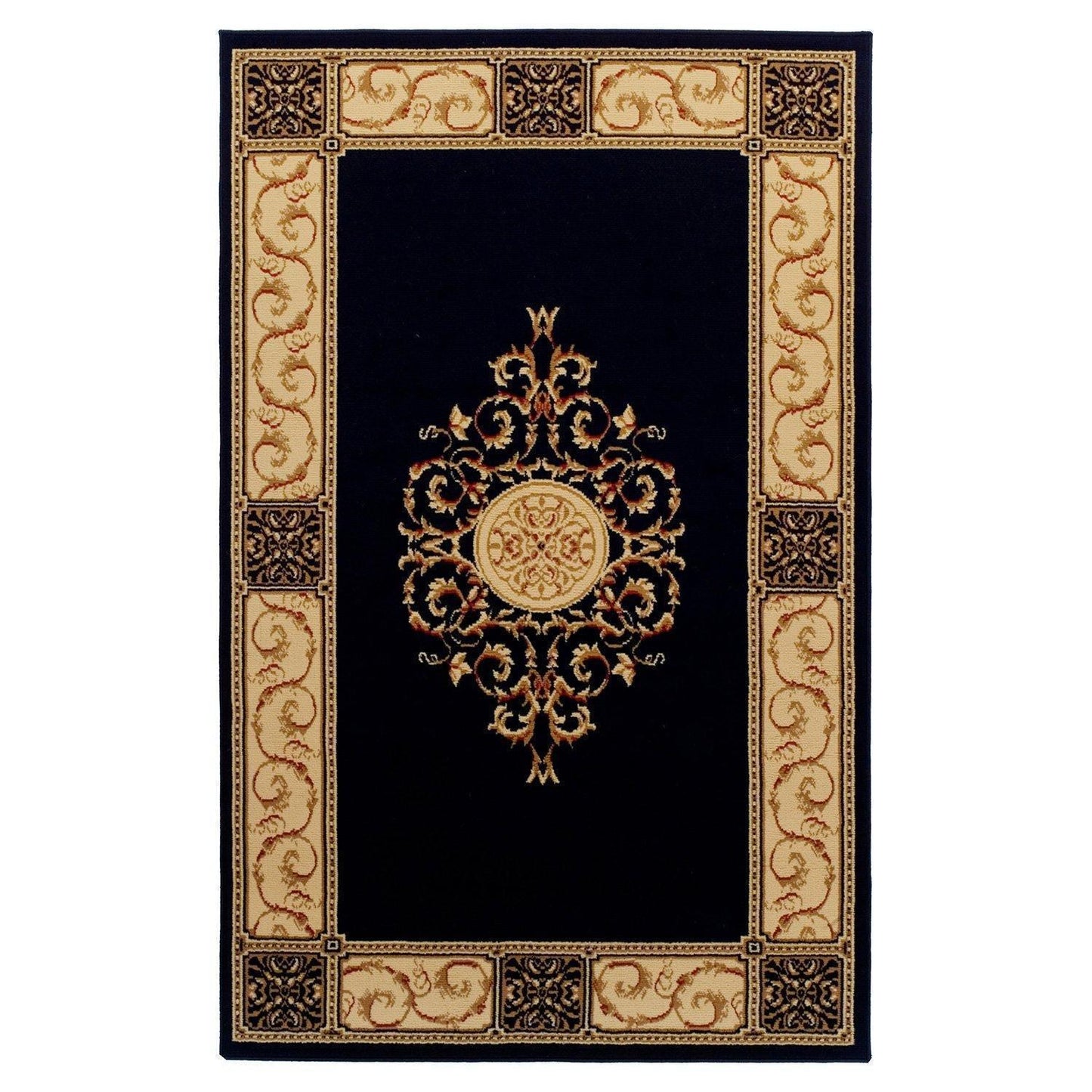 Elegant Vintage Ornamental Medallion Rug FredCo