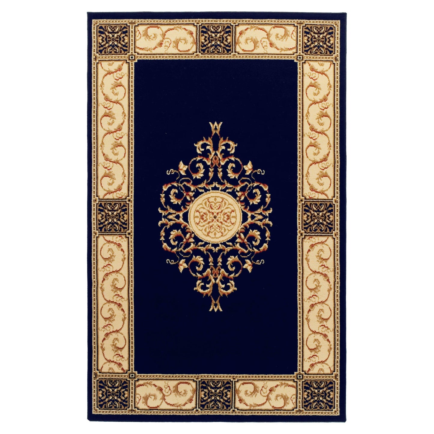 Elegant Vintage Ornamental Medallion Rug FredCo