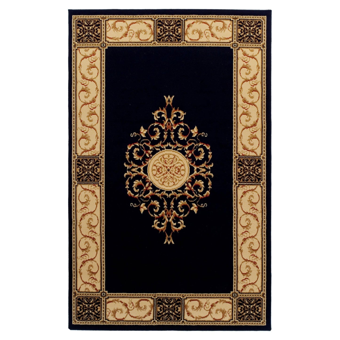 Elegant Vintage Ornamental Medallion Rug FredCo