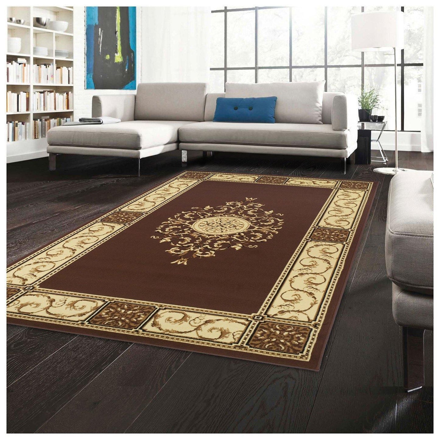 Elegant Vintage Ornamental Medallion Rug FredCo