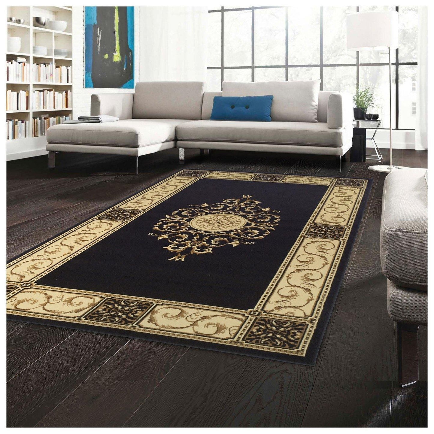 Elegant Vintage Ornamental Medallion Rug FredCo
