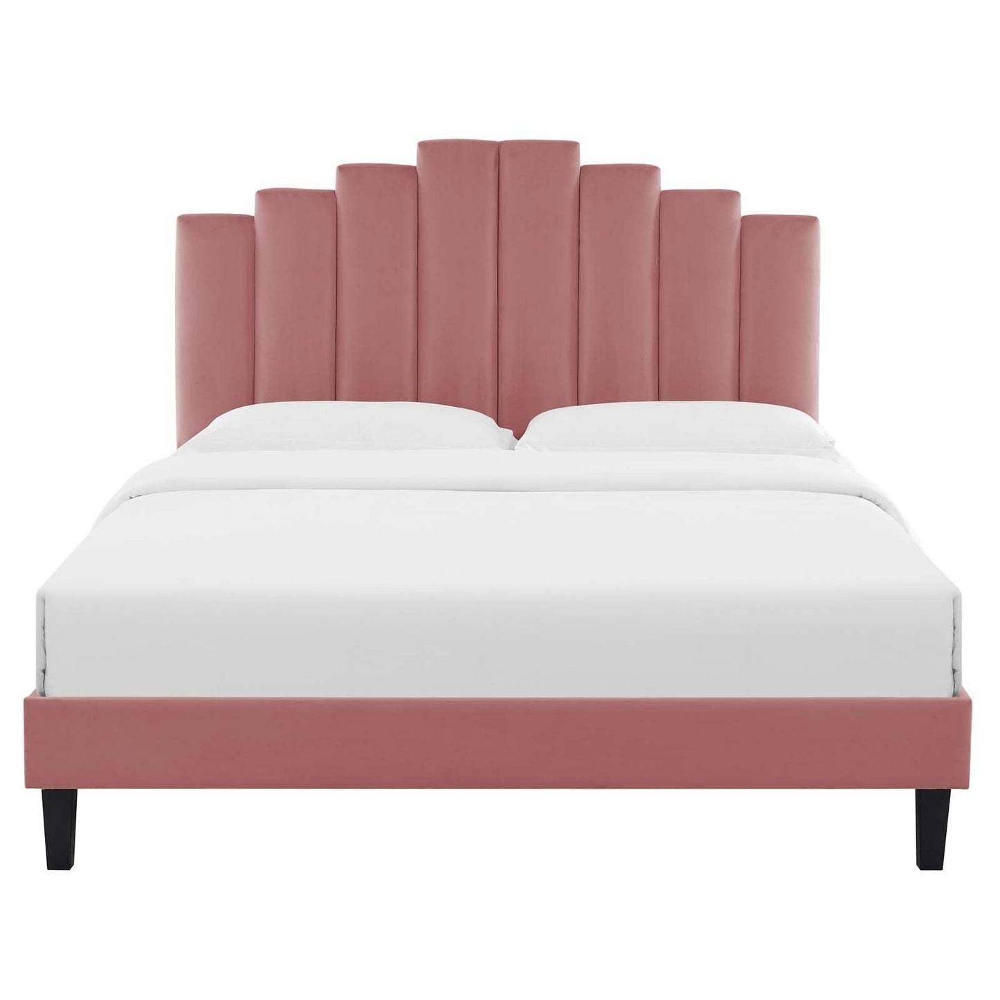 Elise Twin Performance Velvet Platform Bed, MOD-6876 FredCo