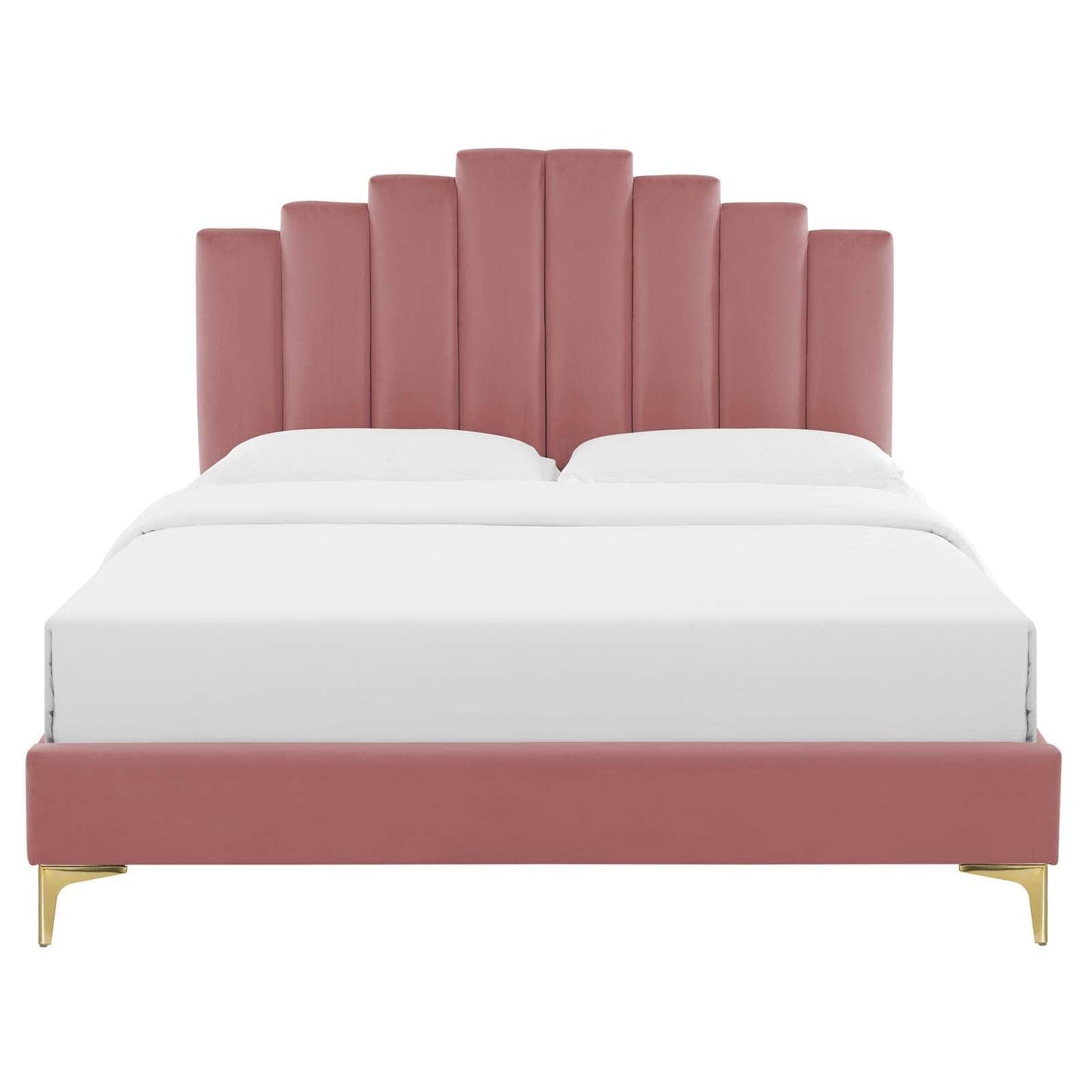 Elise Twin Performance Velvet Platform Bed, MOD-6879 FredCo