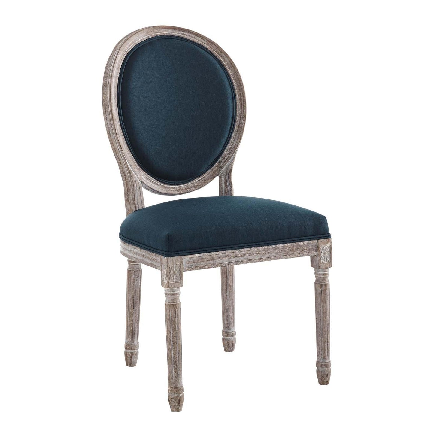Emanate Vintage French Upholstered Fabric Dining Side Chair, EEI-4667 FredCo