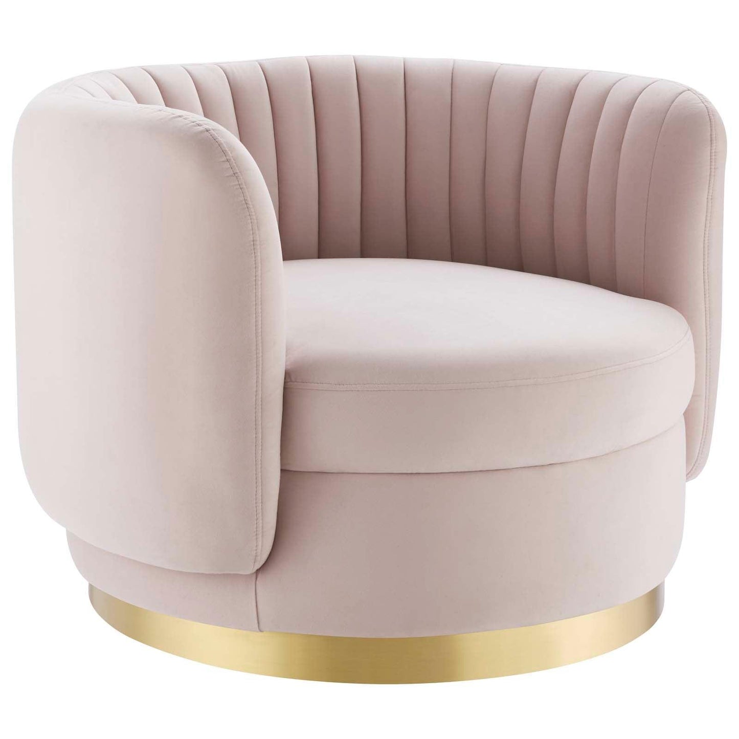Embrace Tufted Performance Velvet Swivel Chair, EEI-4997 FredCo