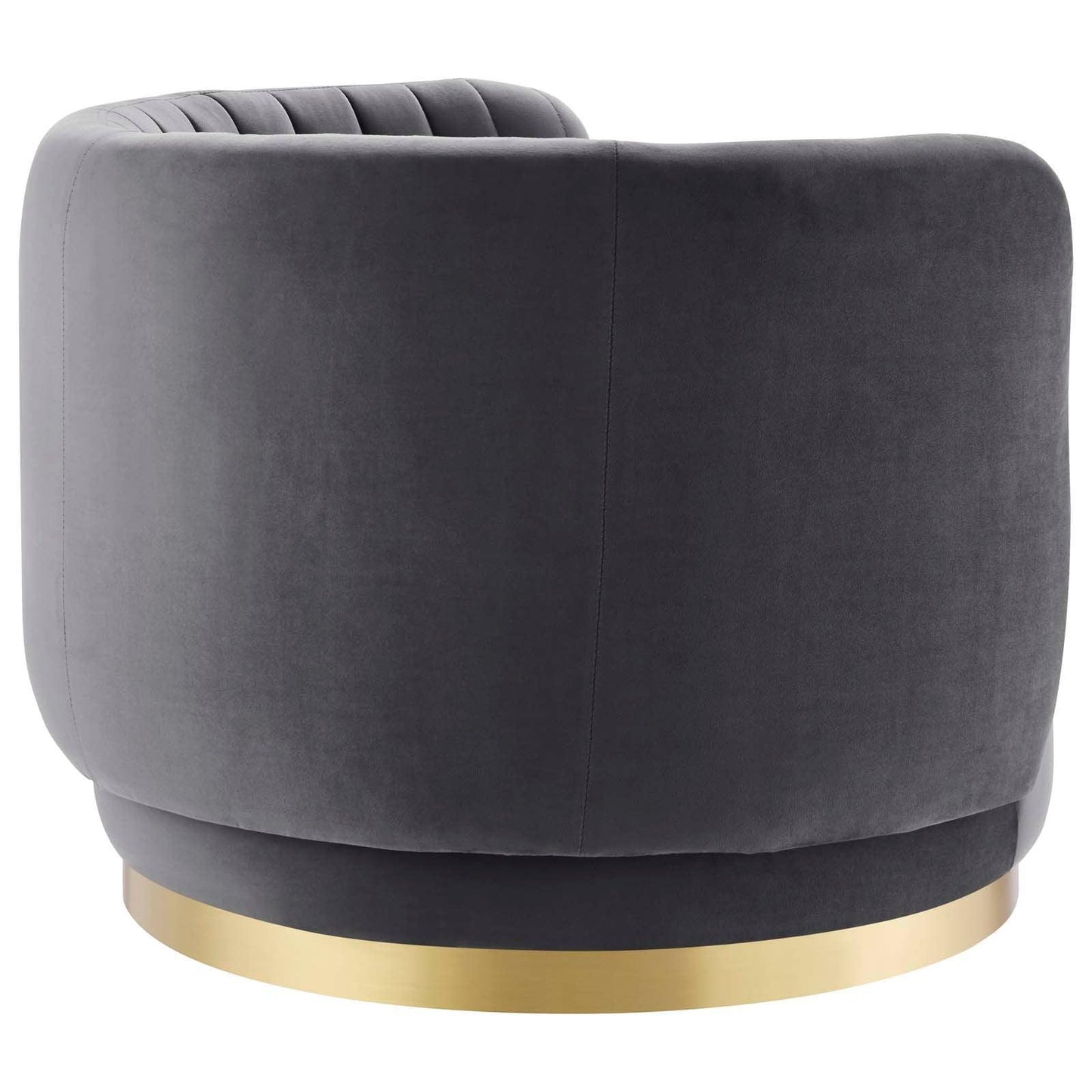 Embrace Tufted Performance Velvet Swivel Chair, EEI-4997 FredCo