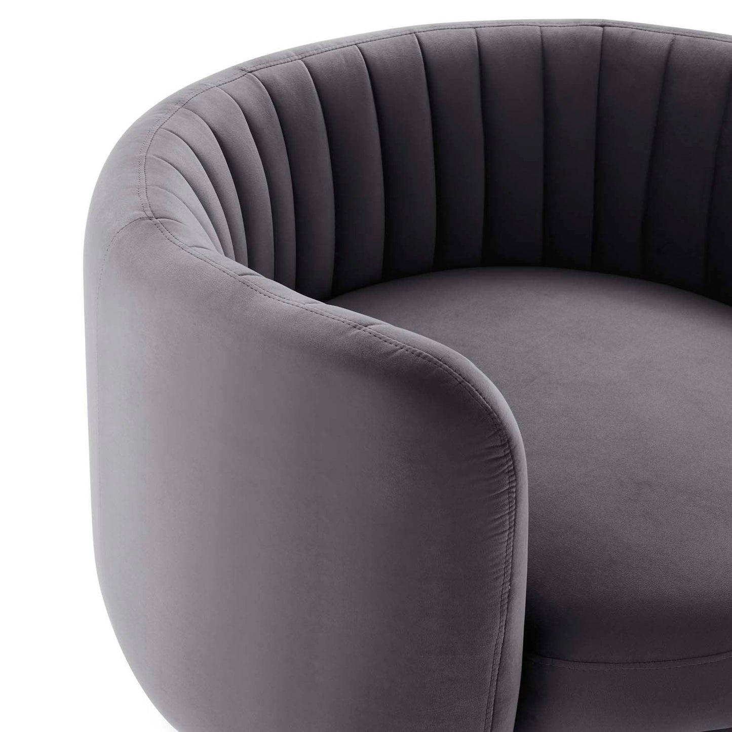 Embrace Tufted Performance Velvet Swivel Chair, EEI-4997 FredCo