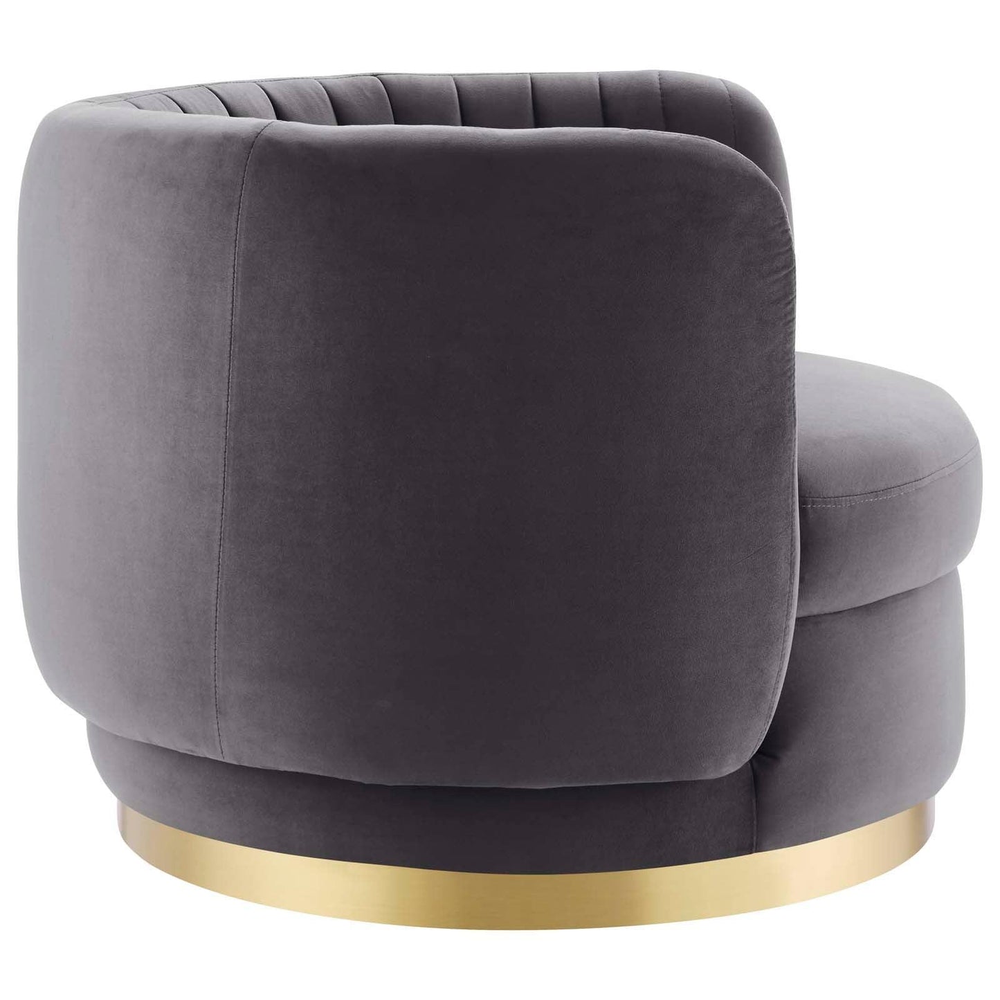 Embrace Tufted Performance Velvet Swivel Chair, EEI-4997 FredCo