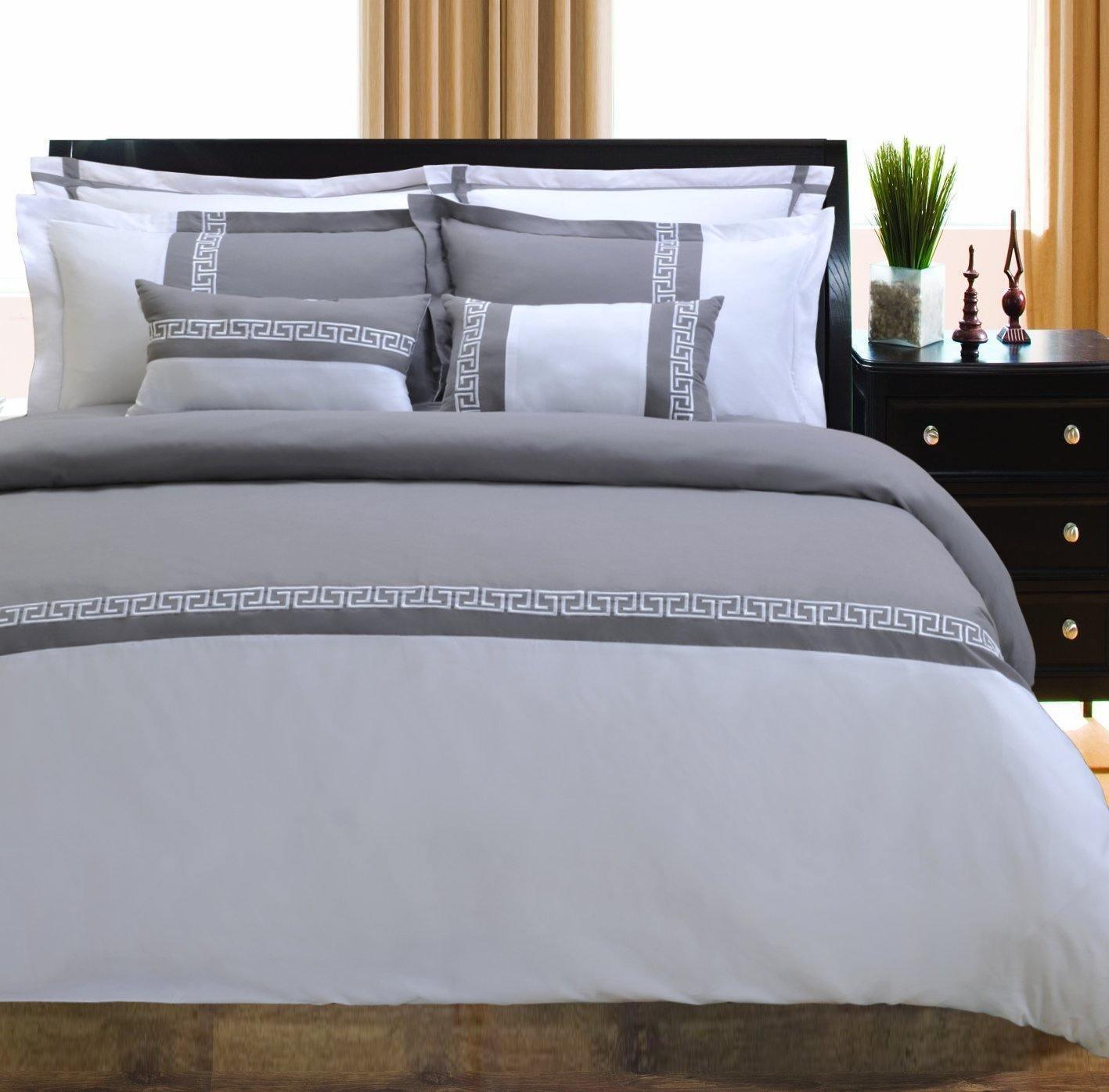 Emma Reversible Bed in a Bag Embroidered 7-Piece Duvet Cover Set FredCo