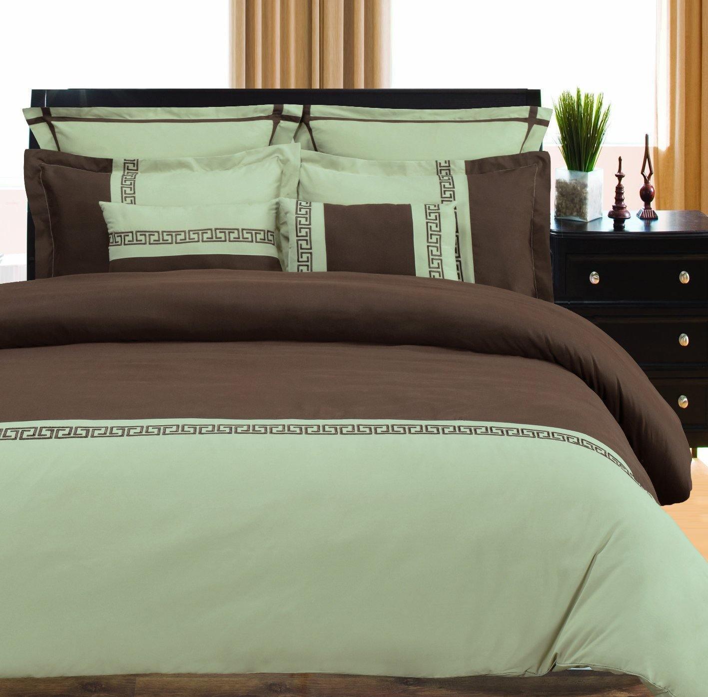 Emma Reversible Bed in a Bag Embroidered 7-Piece Duvet Cover Set FredCo