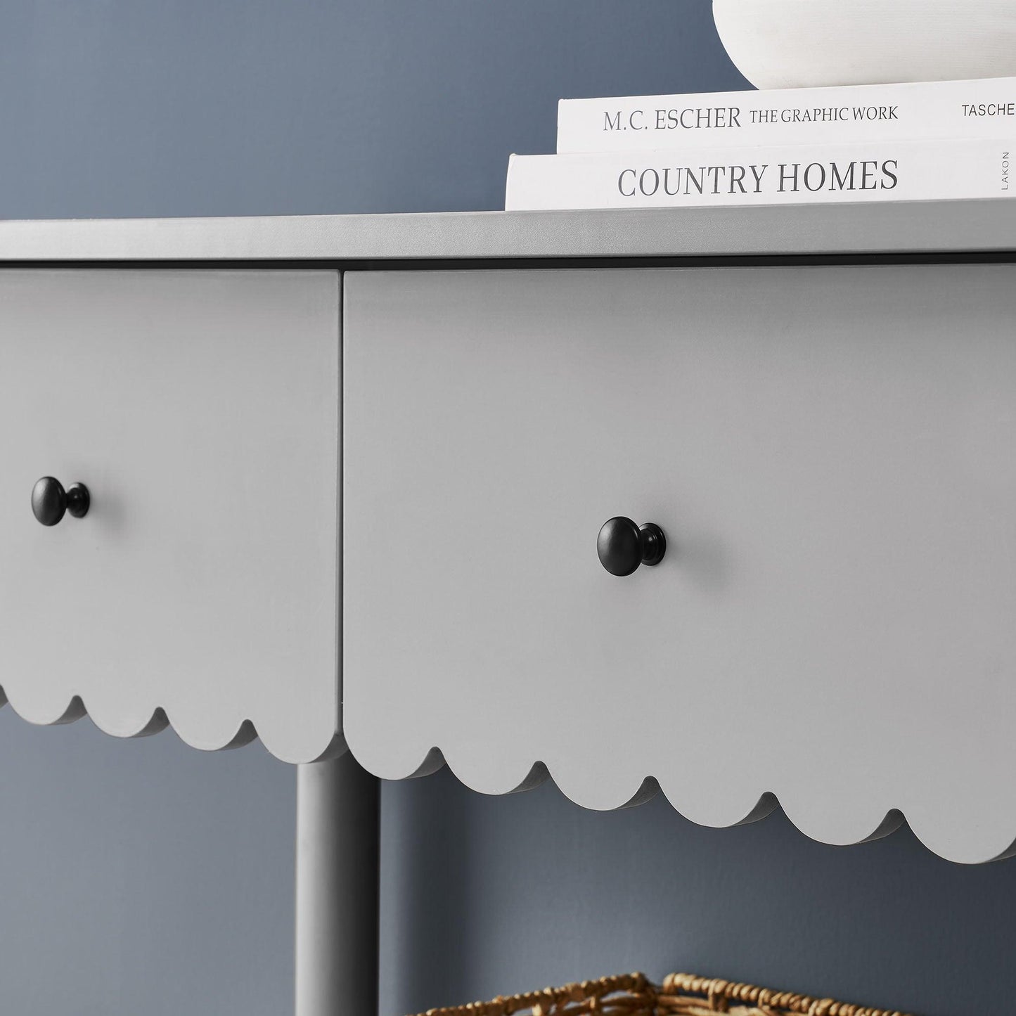 Emmeline 3-Drawer Scalloped Console Table by Modway FredCo