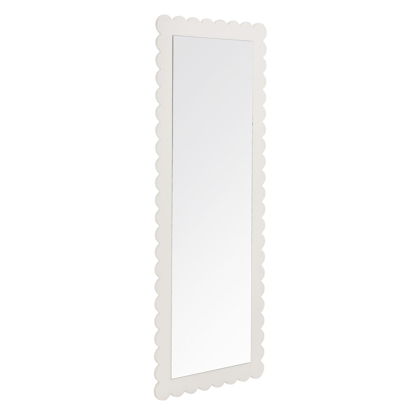 Emmeline Scalloped Rectangle Floor Mirror by Modway FredCo
