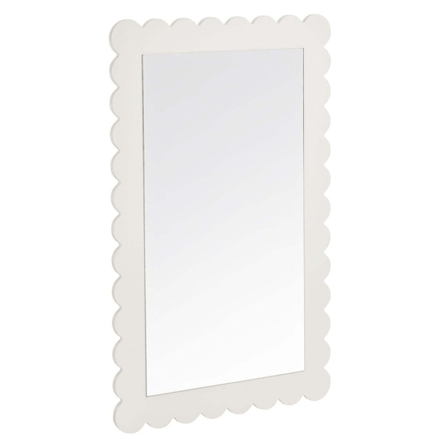 Emmeline Scalloped Rectangle Wall Mirror by Modway FredCo