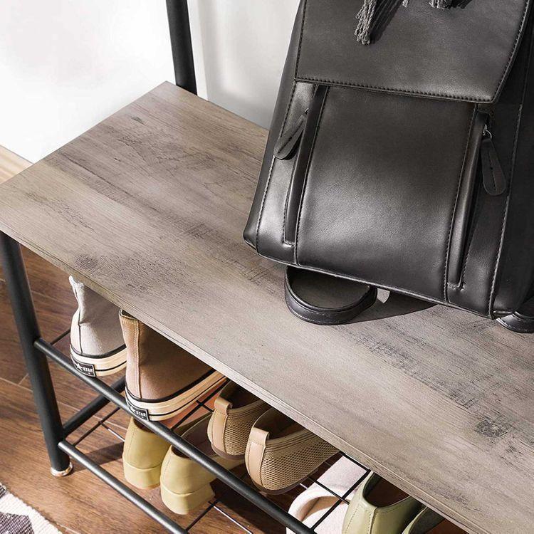 Entryway Coat Rack with Shoe Storage FredCo