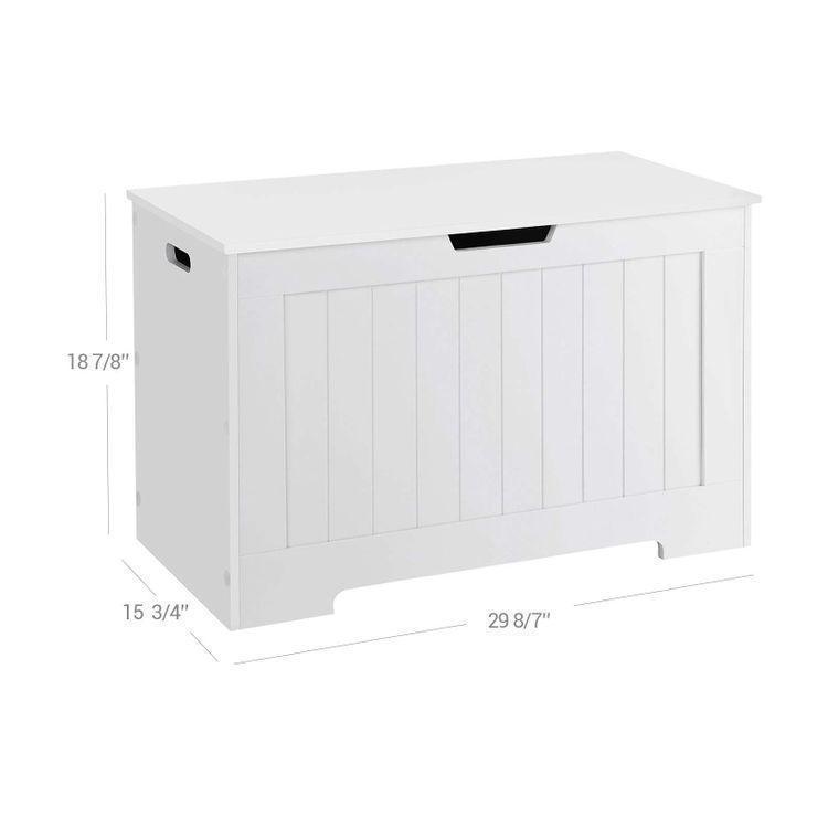 Entryway Storage Chest Bench White FredCo