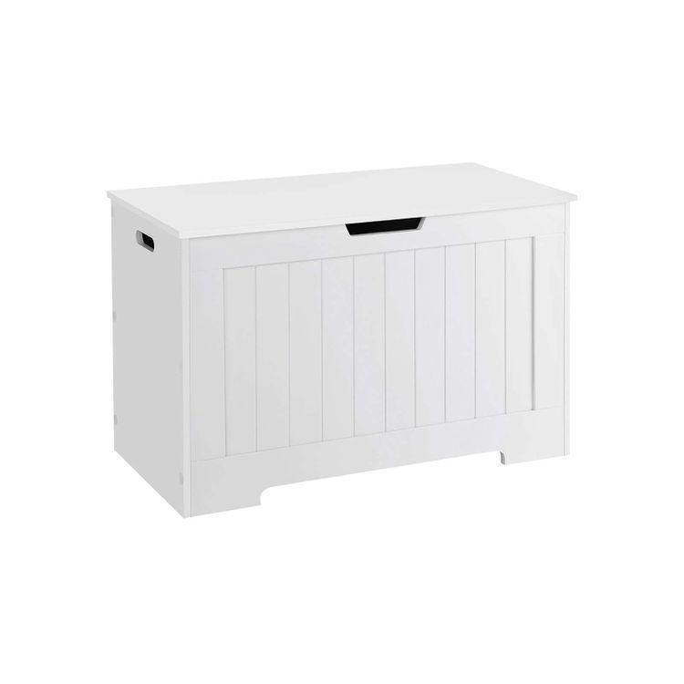 Entryway Storage Chest Bench White FredCo