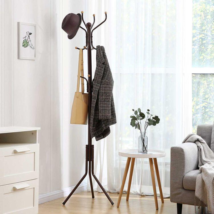 Espresso Metal Coat Rack FredCo