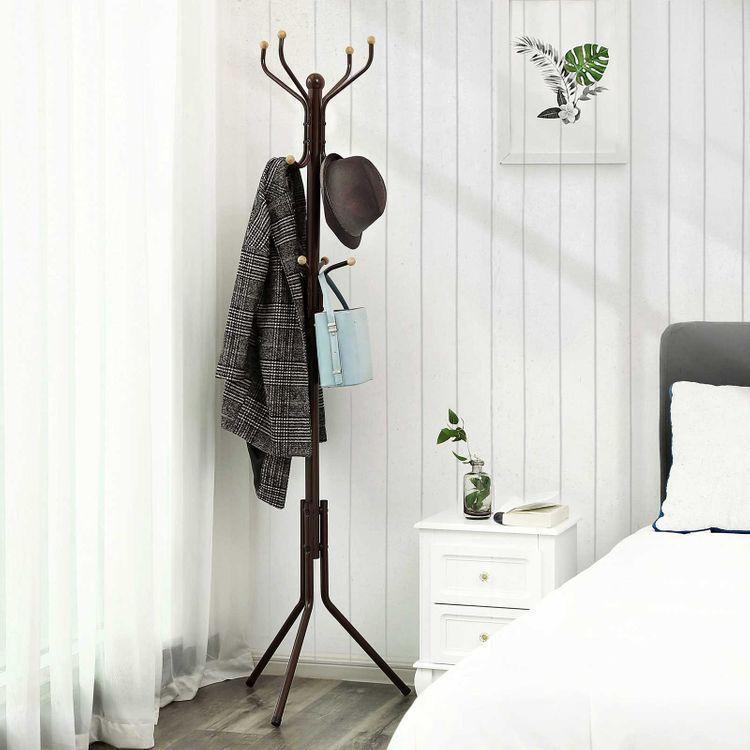 Espresso Metal Coat Rack FredCo