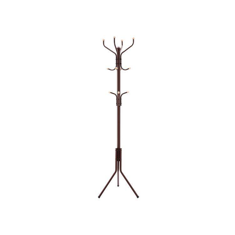 Espresso Metal Coat Rack FredCo