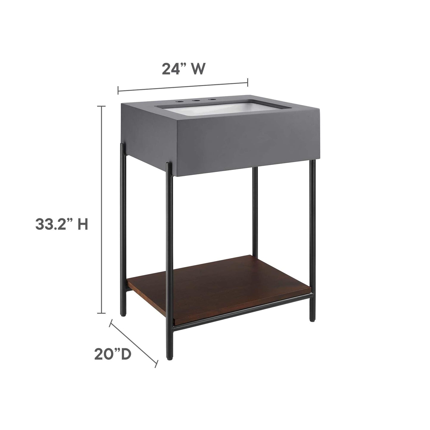 Etch 24" Bathroom Vanity with Sink by Modway FredCo