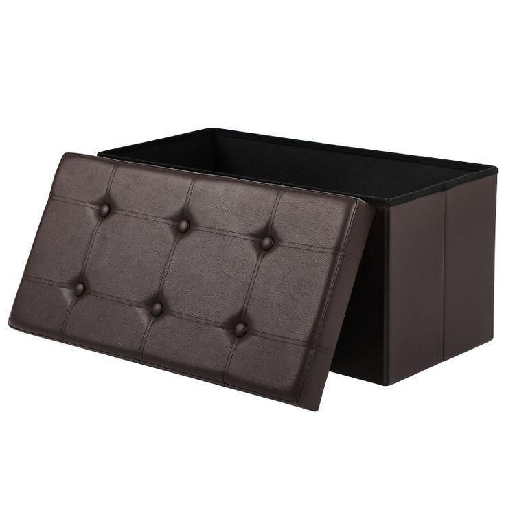 Faux Leather Ottoman Bench FredCo