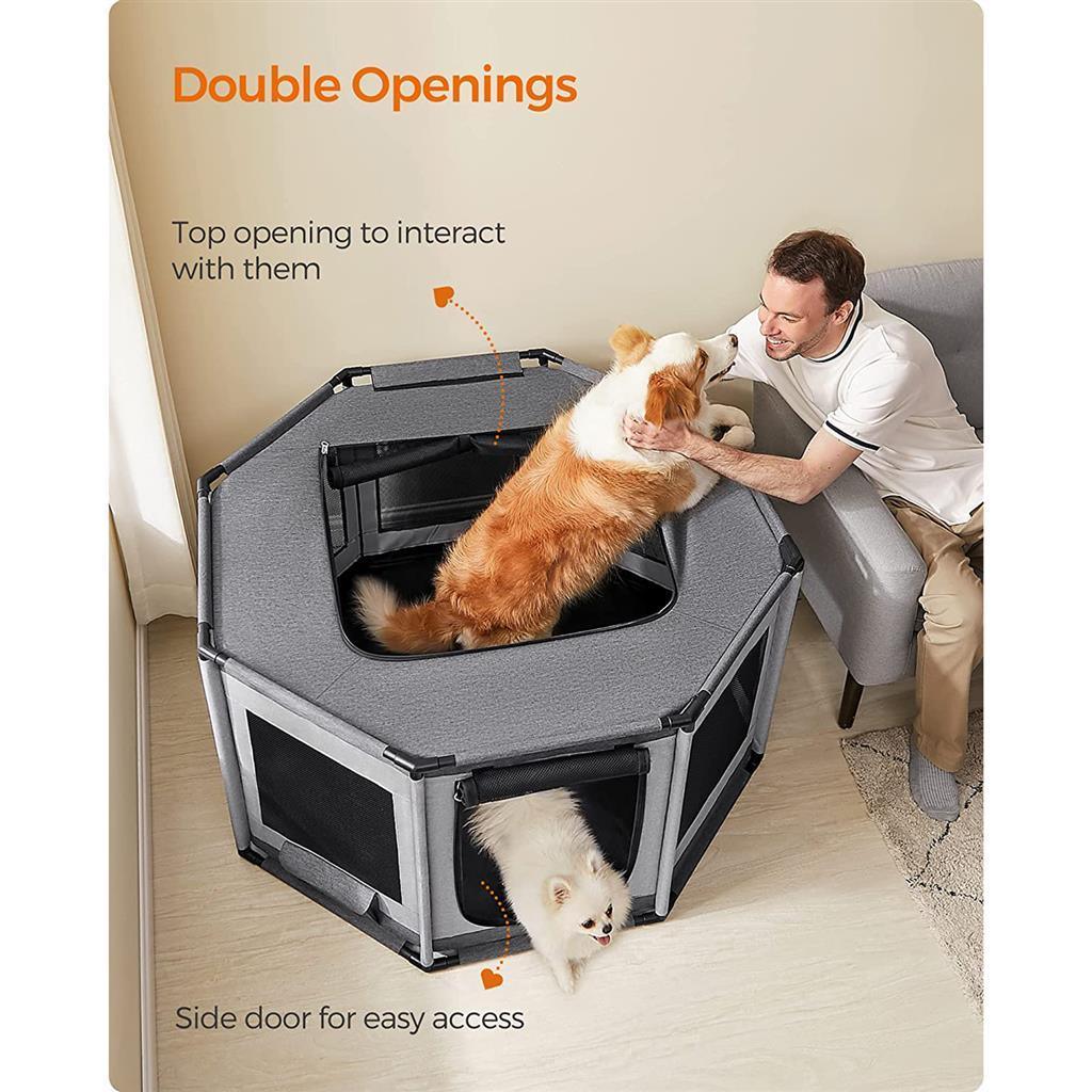 Feandrea Dog Playpen with Oxford Fabric Dog Fence FredCo