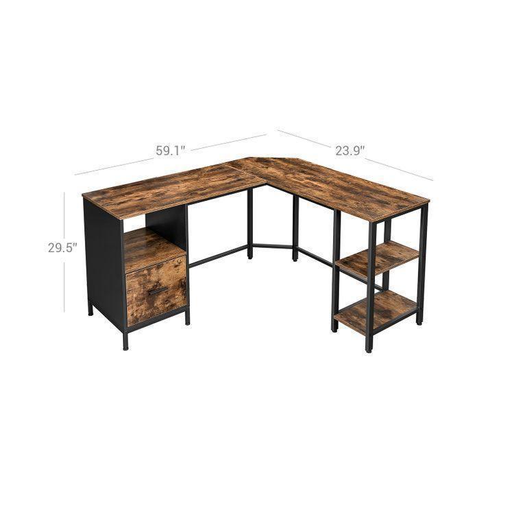 File Cabinet Integrated Desk FredCo