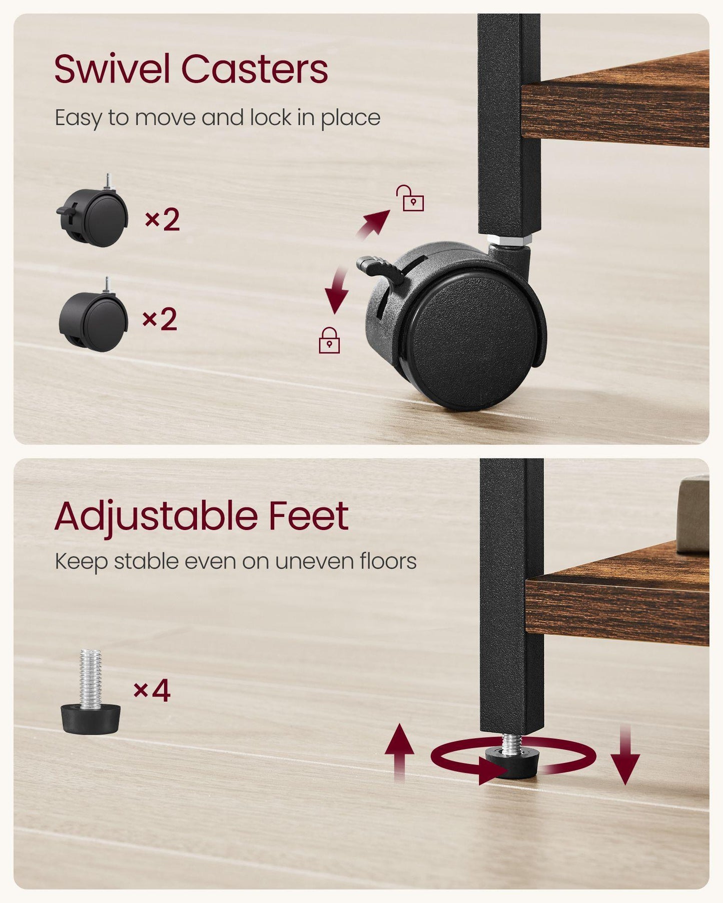File Cabinet with 3 Drawers Rustic Brown and Ink Black FredCo