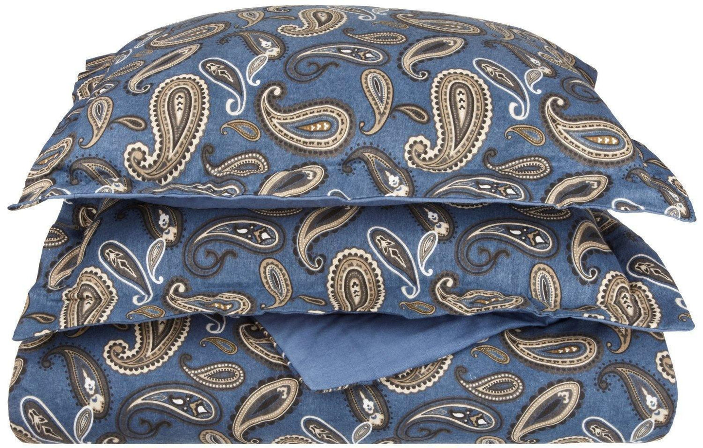 Flannel 100% Cotton All-Season Deep Pocket Paisley Sheet Set FredCo