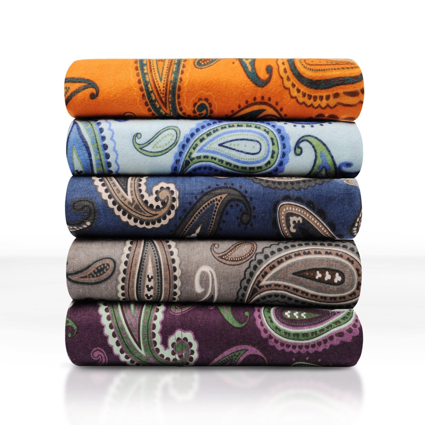 Flannel 100% Cotton All-Season Deep Pocket Paisley Sheet Set FredCo