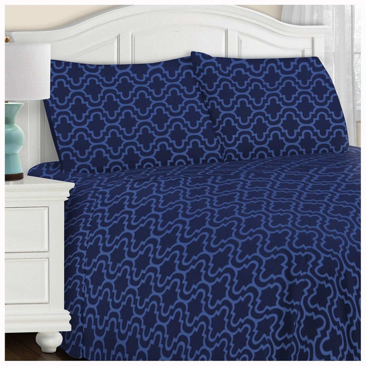 Flannel 100% Cotton All-Season Deep Pocket Solid Sheet Set FredCo