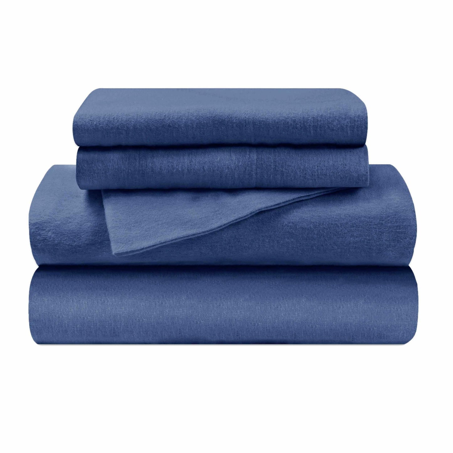 Flannel 100% Cotton Winter Favorite Deep Pocket Solid Sheet Set FredCo