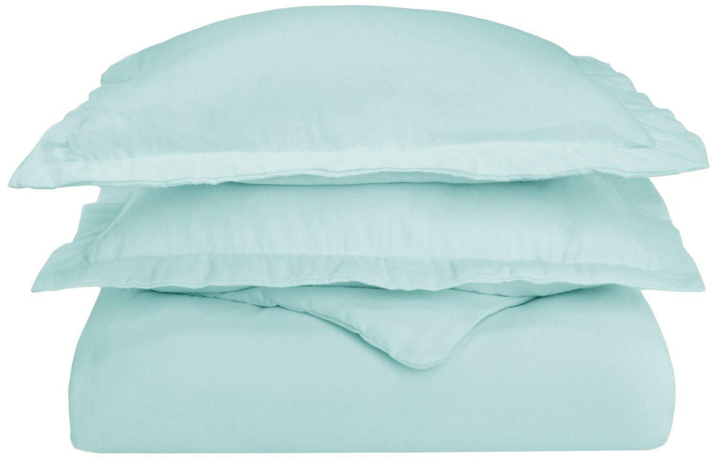 Flannel Solid Color Duvet Cover and Pillow Sham Set FredCo