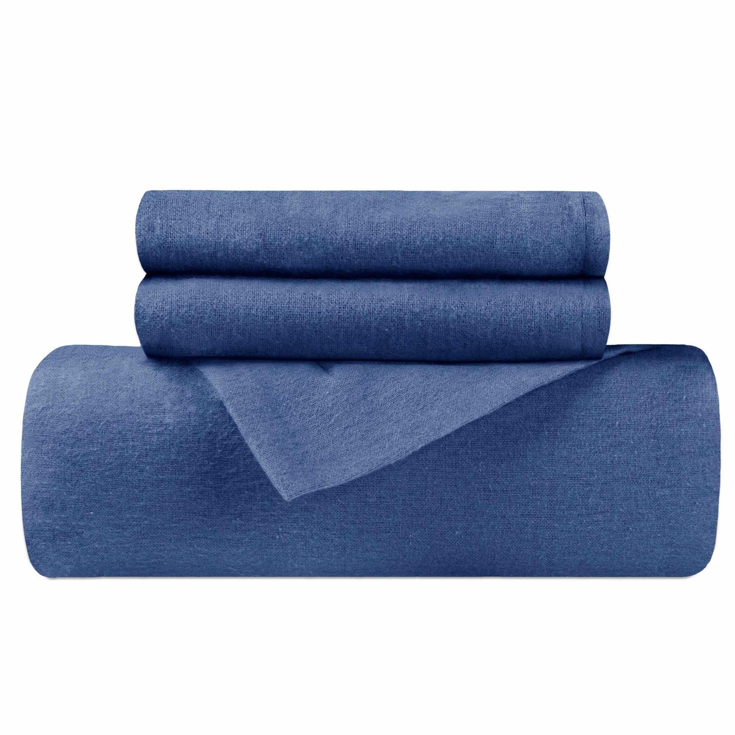 Flannel Solid Color Duvet Cover and Pillow Sham Set FredCo