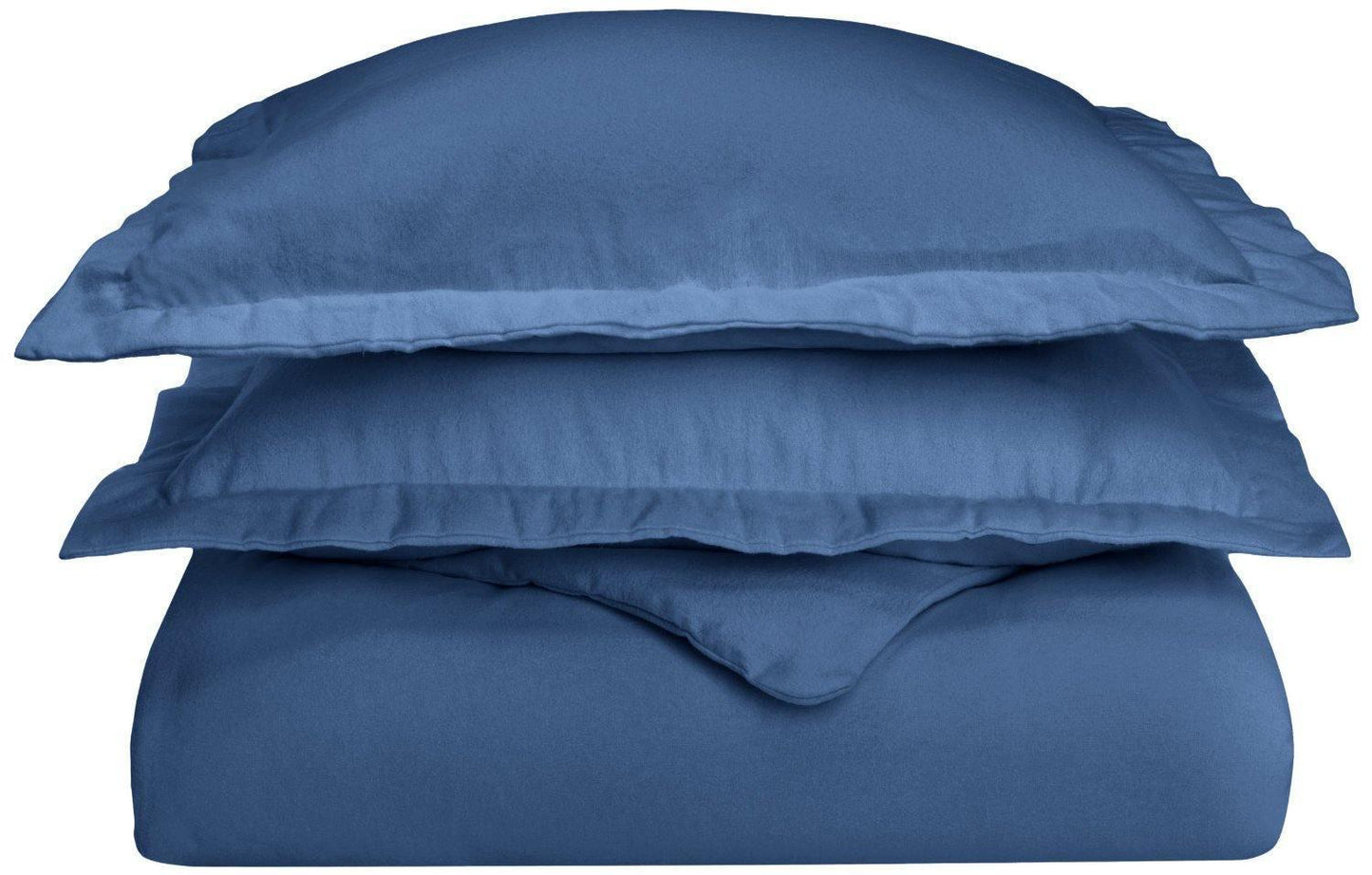 Flannel Solid Color Duvet Cover and Pillow Sham Set FredCo