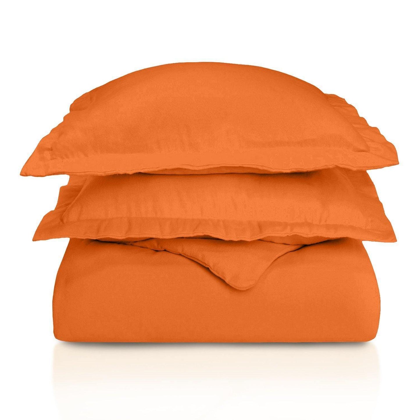 Flannel Solid Color Duvet Cover and Pillow Sham Set FredCo