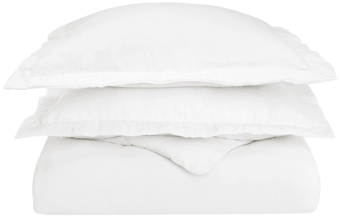 Flannel Solid Color Duvet Cover and Pillow Sham Set FredCo