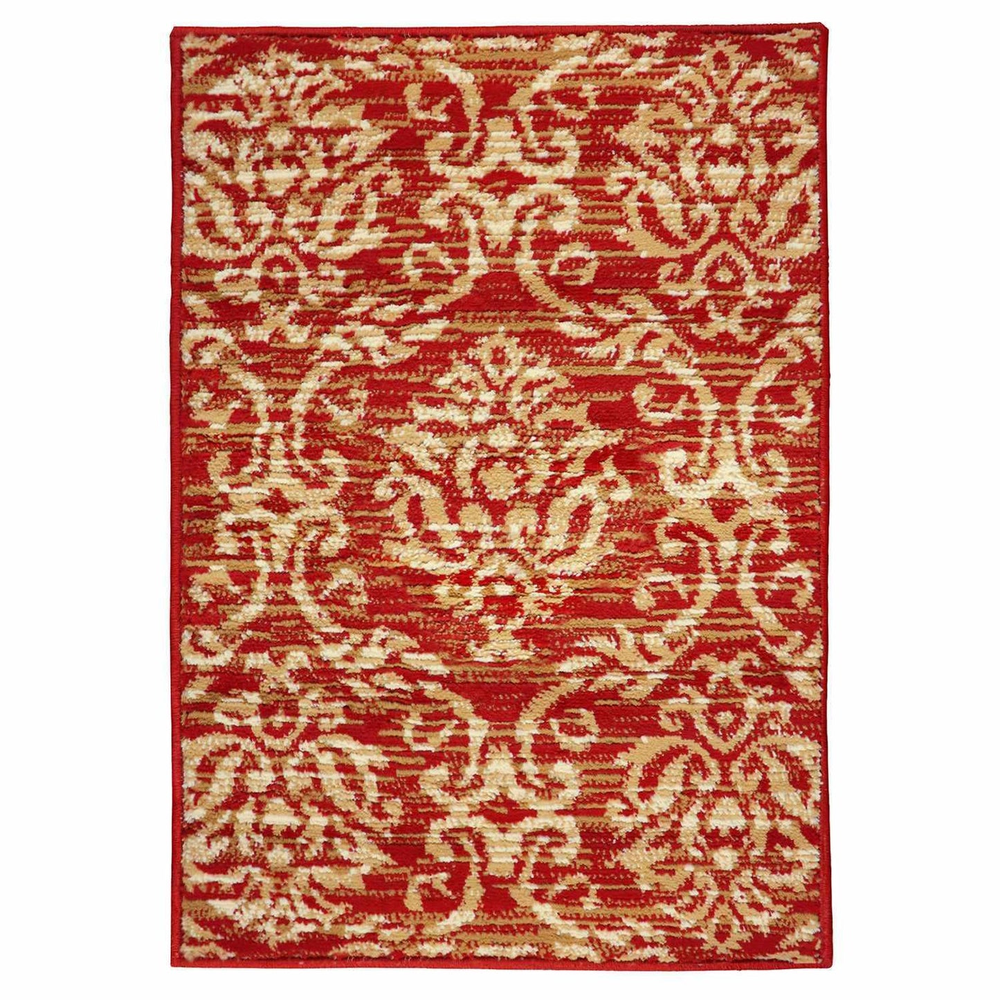 Fleur Vintage Baroque Damask Rug FredCo