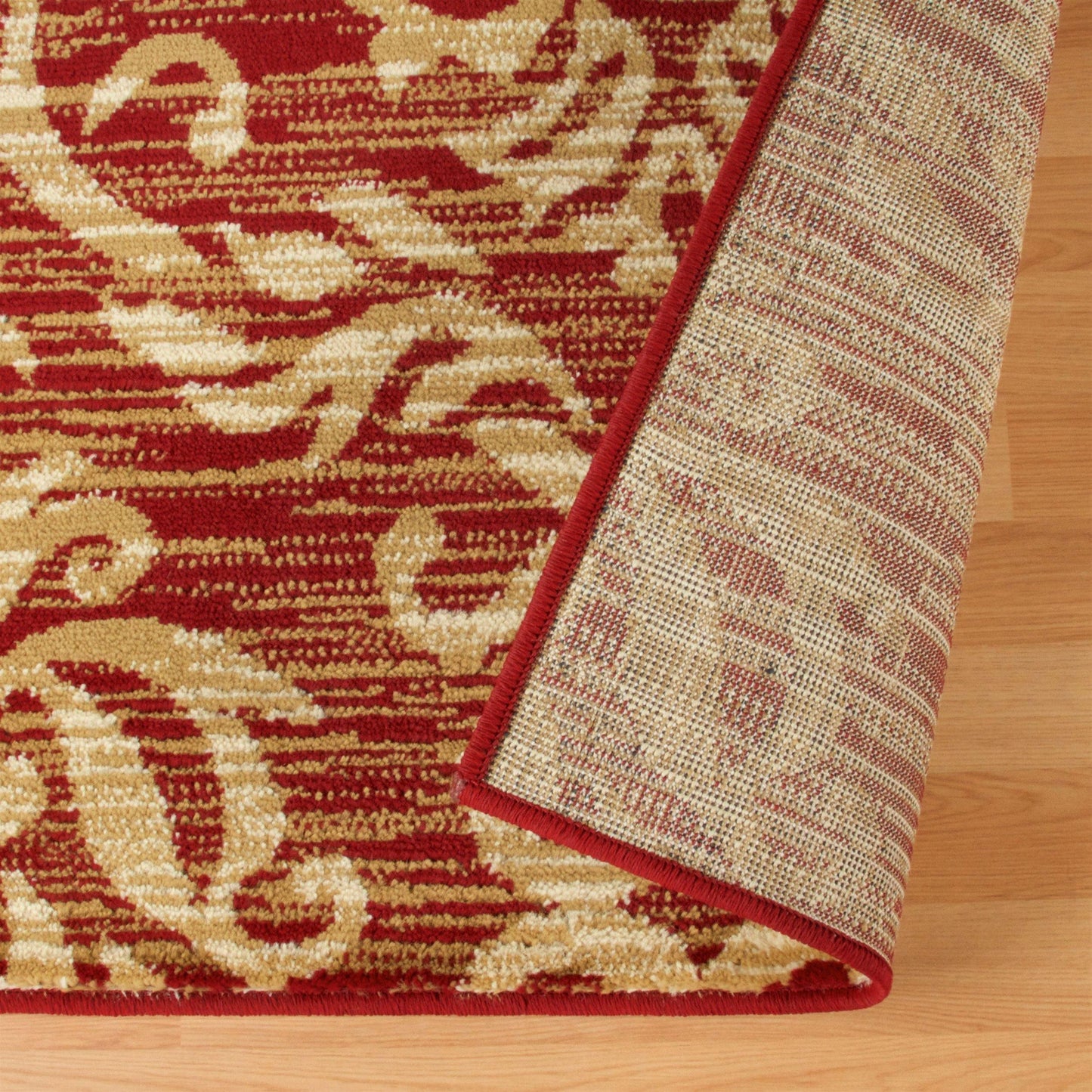 Fleur Vintage Baroque Damask Rug FredCo