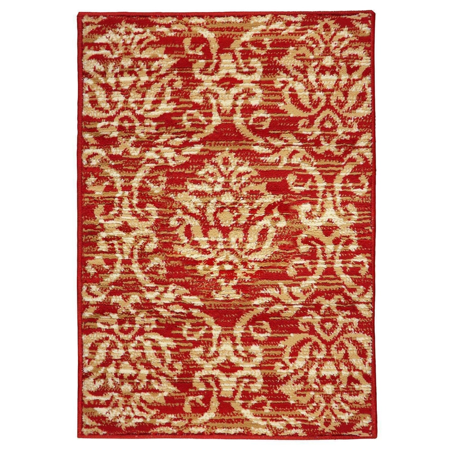 Fleur Vintage Baroque Damask Rug FredCo