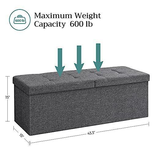 Folding Storage Ottoman Bench FredCo