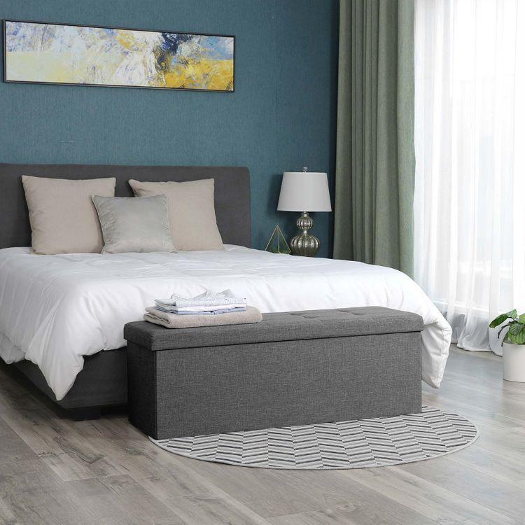 Folding Storage Ottoman Bench FredCo