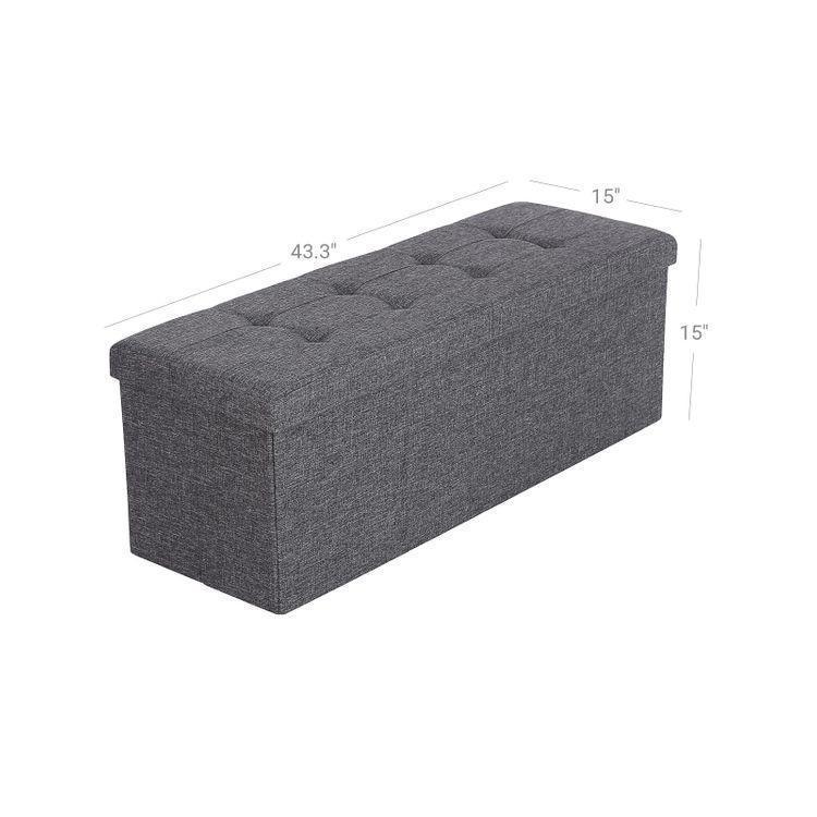 Folding Storage Ottoman Bench FredCo