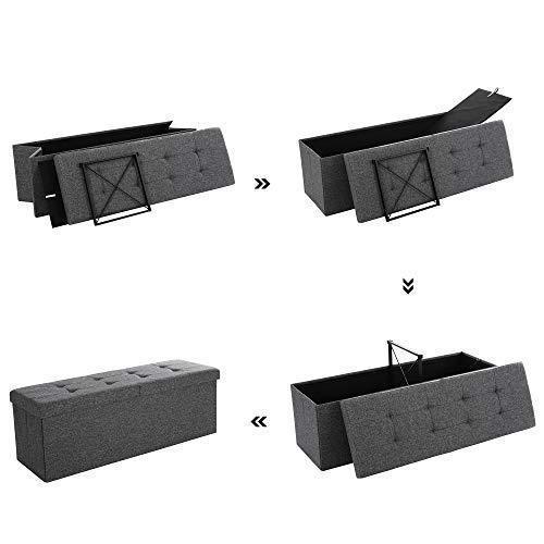 Folding Storage Ottoman Bench FredCo
