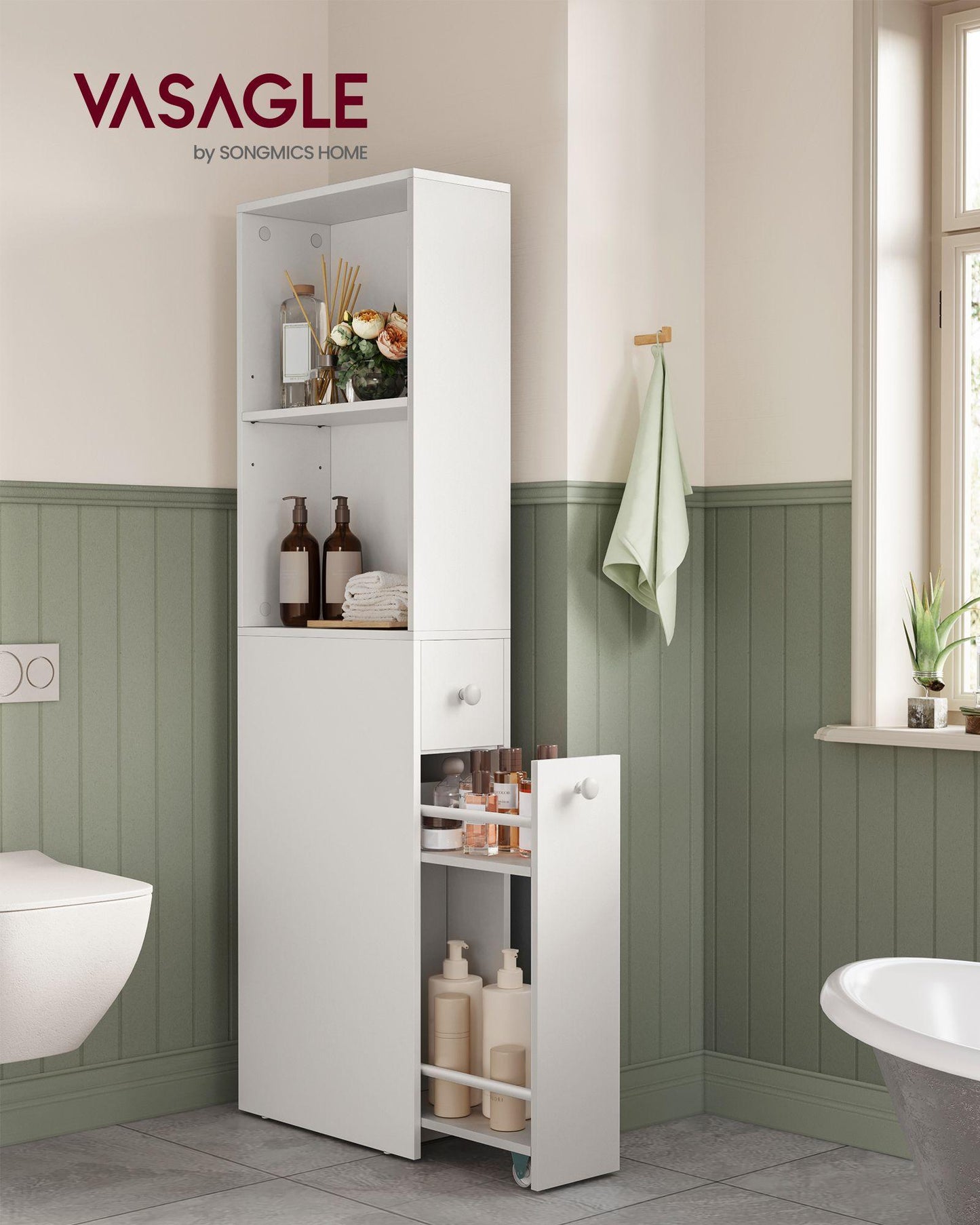 Freestanding Cabinet with Storage Drawers and Adjustable Shelf FredCo