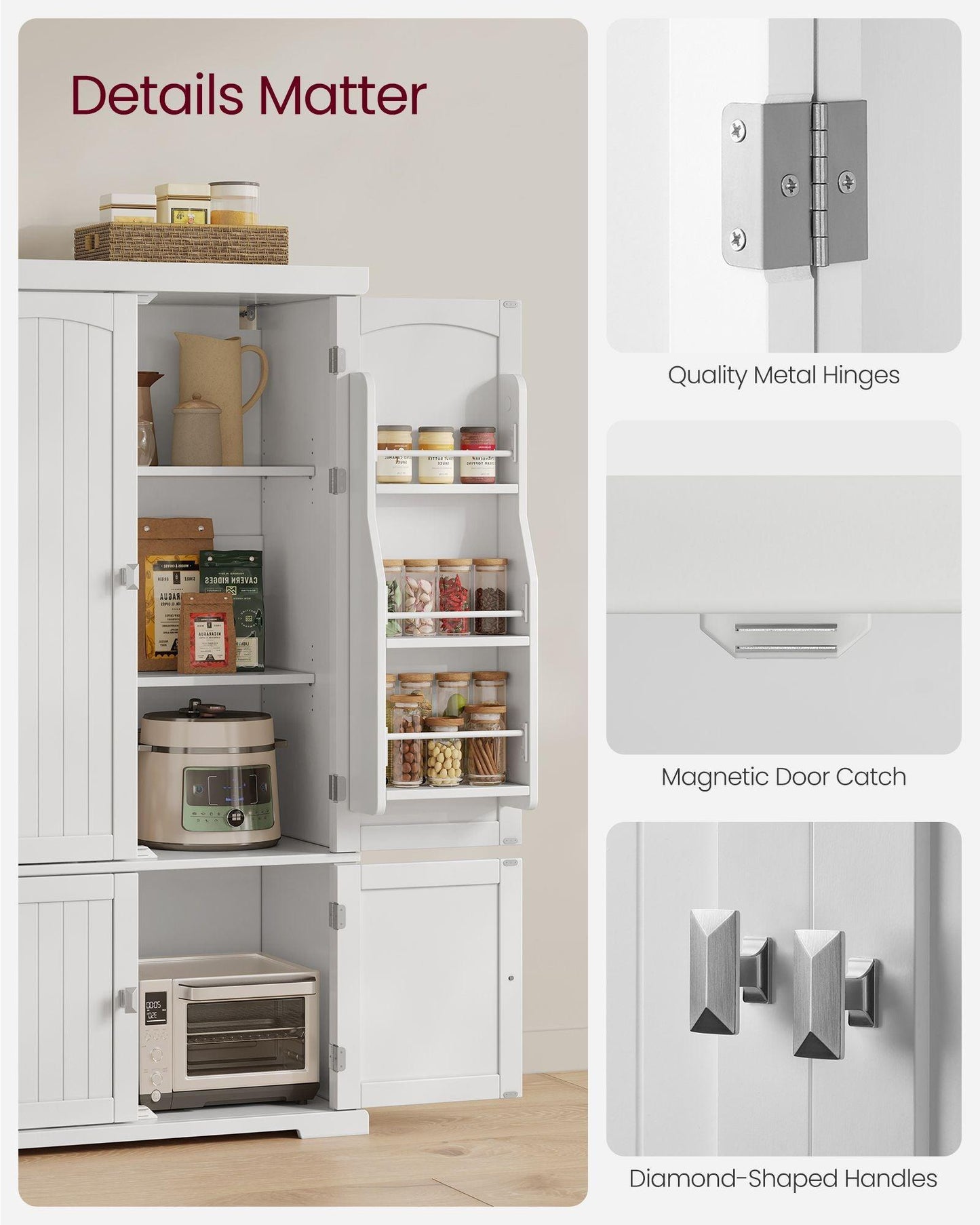 Freestanding Kitchen Pantry Cabinet FredCo