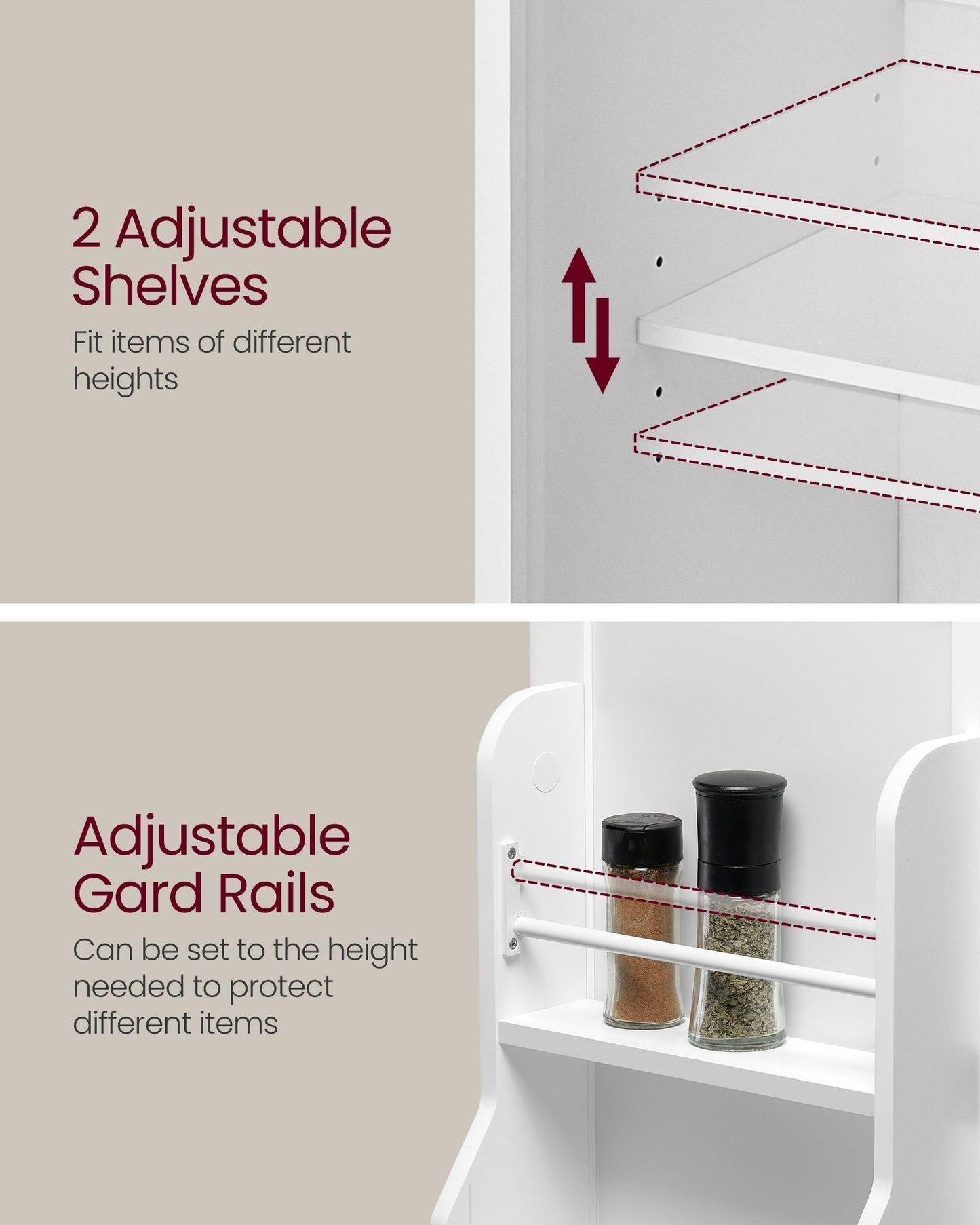 Freestanding Kitchen Pantry Cabinet FredCo