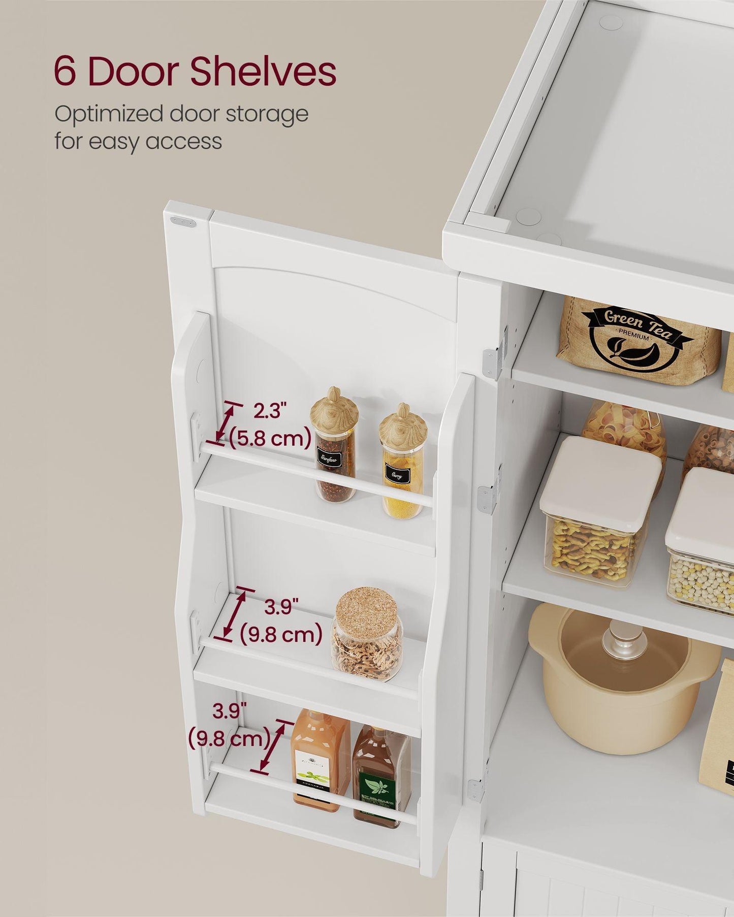 Freestanding Kitchen Pantry Cabinet FredCo